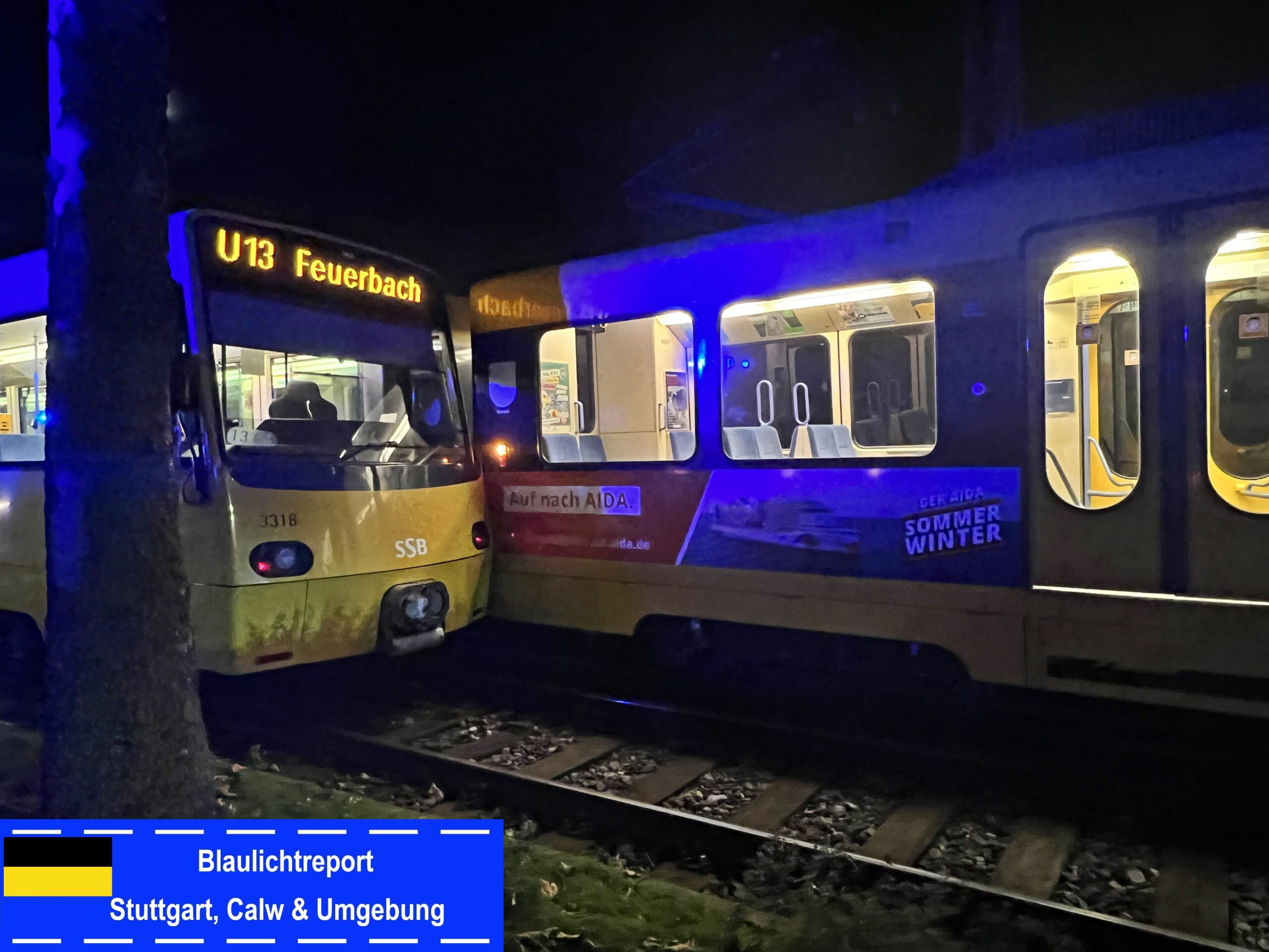 02.11.2022 – Stuttgart: Zusammenstoß zweier Straßenbahnen