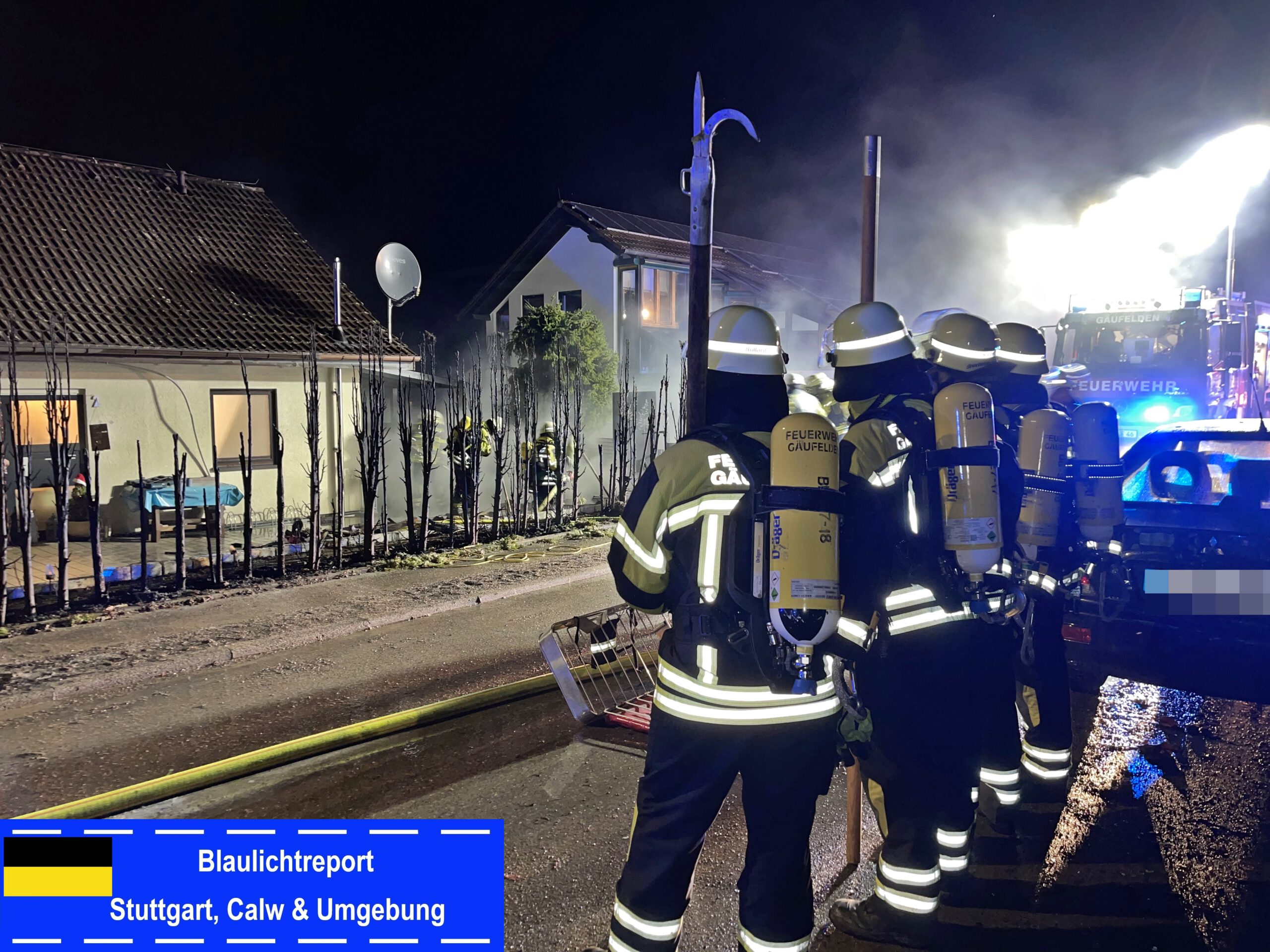 1.1.2023 – Gäufelden-Tailfingen: Feuerwerkskörper setzt Hecke in Brand