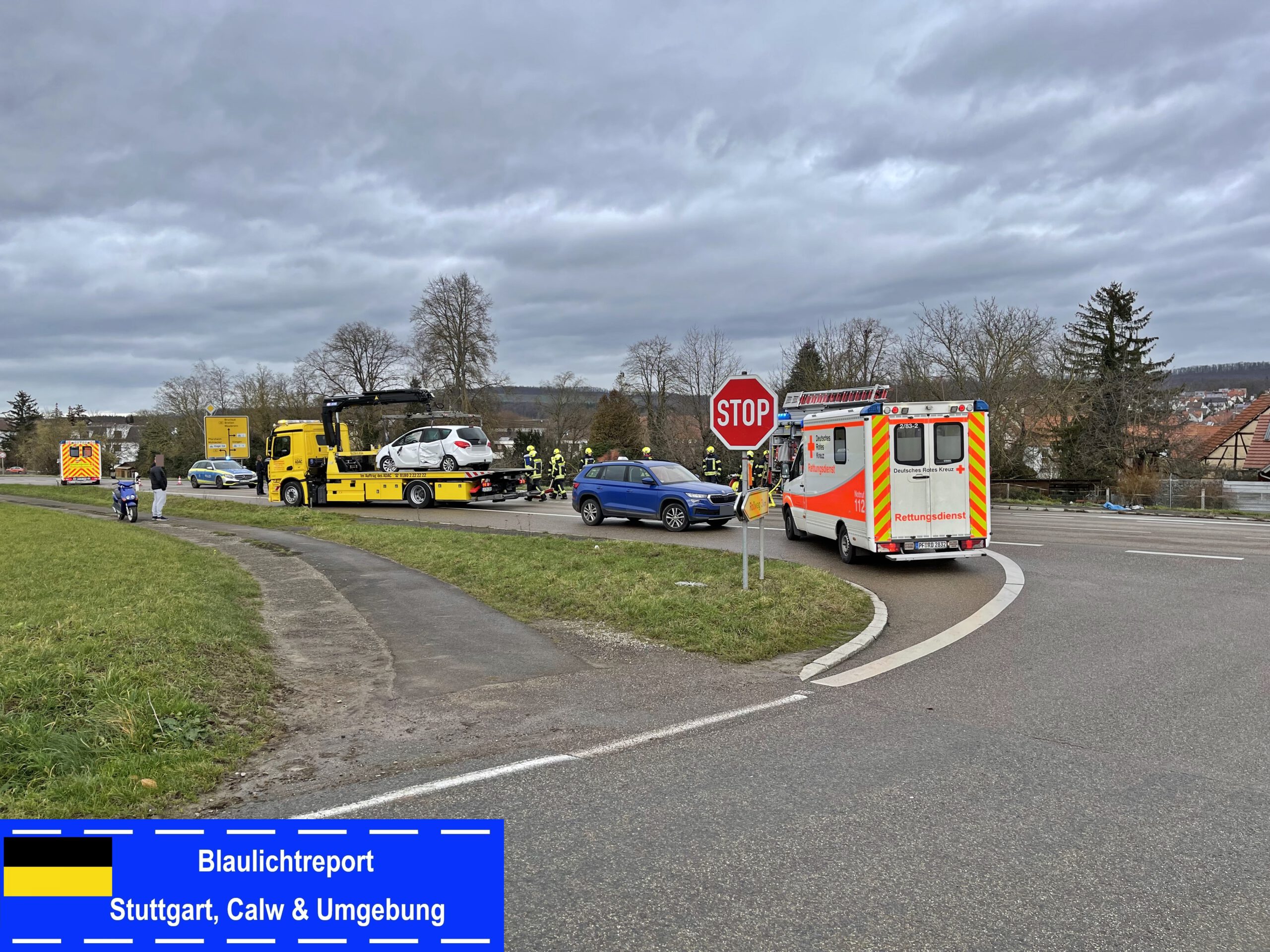 14.1.2023 – Illingen, B10/K4507 – Verkehrsunfall mit drei Verletzten nach Vorfahrtsverletzung